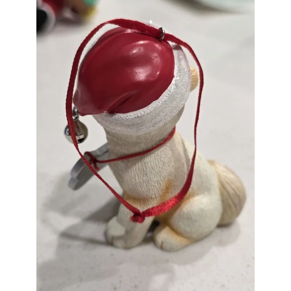 Cute Dog BOO Christmas Ornament with name plate